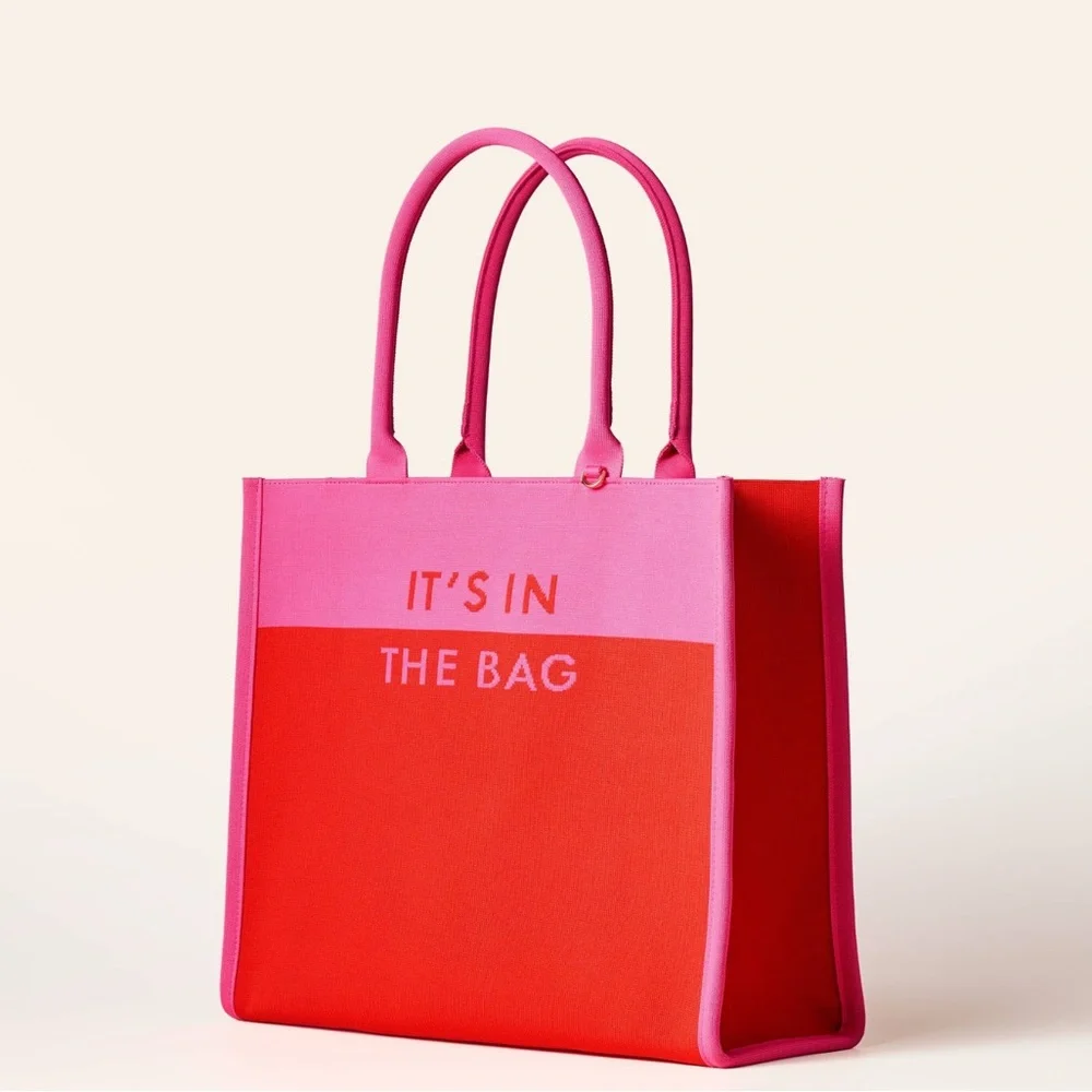 ♠️❤️kate spade new york x Target Pink/Red Colorblock Knit Tote Bag